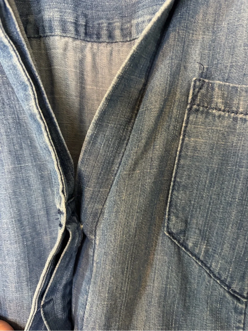 J. Crew Denim chambray Button-Front Shirt Dress in Blue 2
